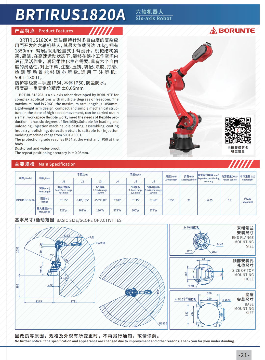 BRTIRUS0707A 六軸機器人 3