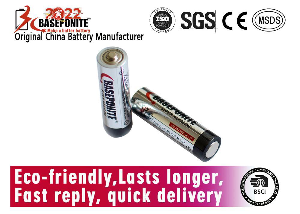 Baseponite 1.5V AA, LR6, AM3 Alkaline Batteries, High Capacity Double A Batterie 4