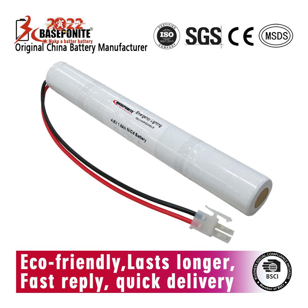 Emergency lights battery low & high temperature D size NiCd rechargeable battery 4