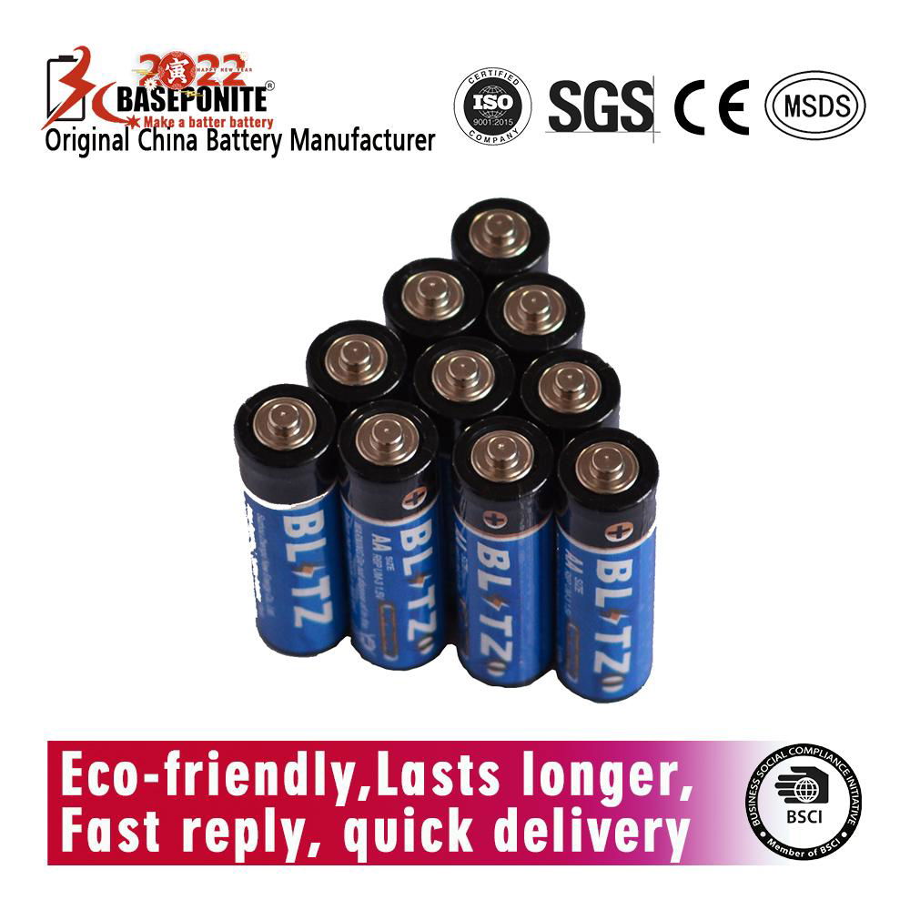 Baseponite super heavy duty 1.5Volt R6P AA batteries for industrial OEM  4