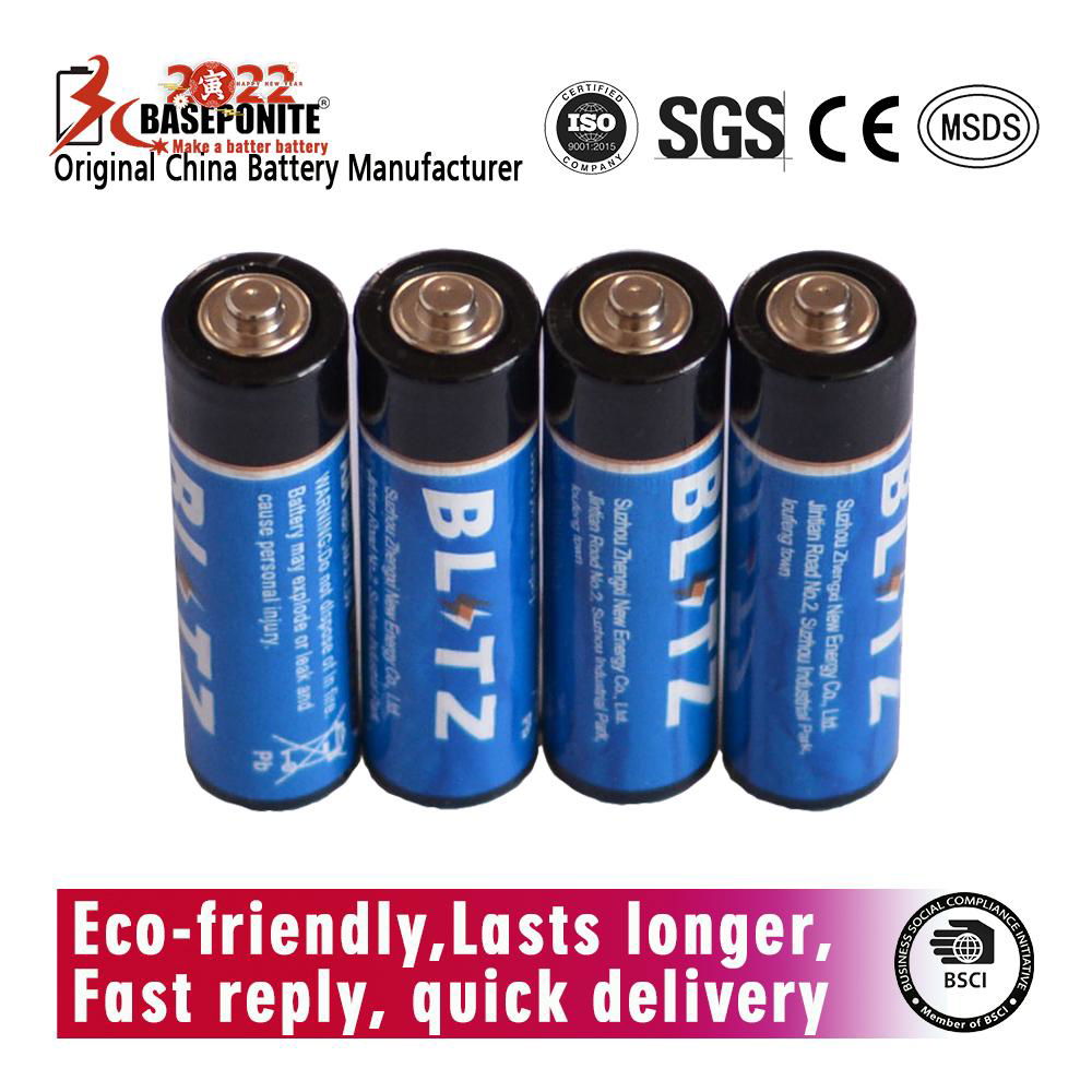 Baseponite super heavy duty 1.5Volt R6P AA batteries for industrial OEM  5