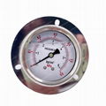 oil filled pressure gauge with flange