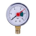 pressure gauge with red pointer brass