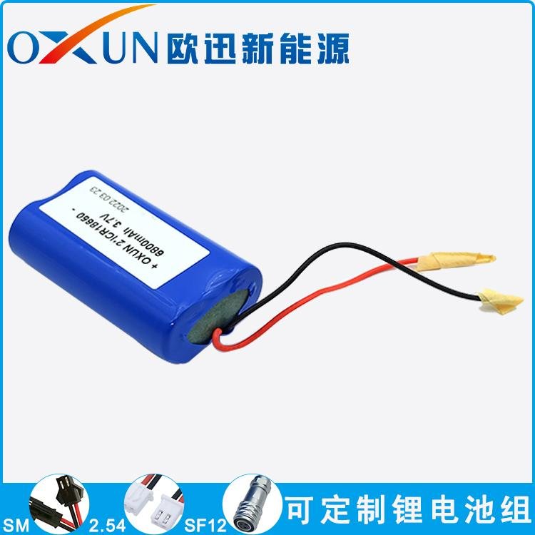 OXUN欧迅锂电池 18650锂电池组 3.7V  6800mAh 并联电池组  3