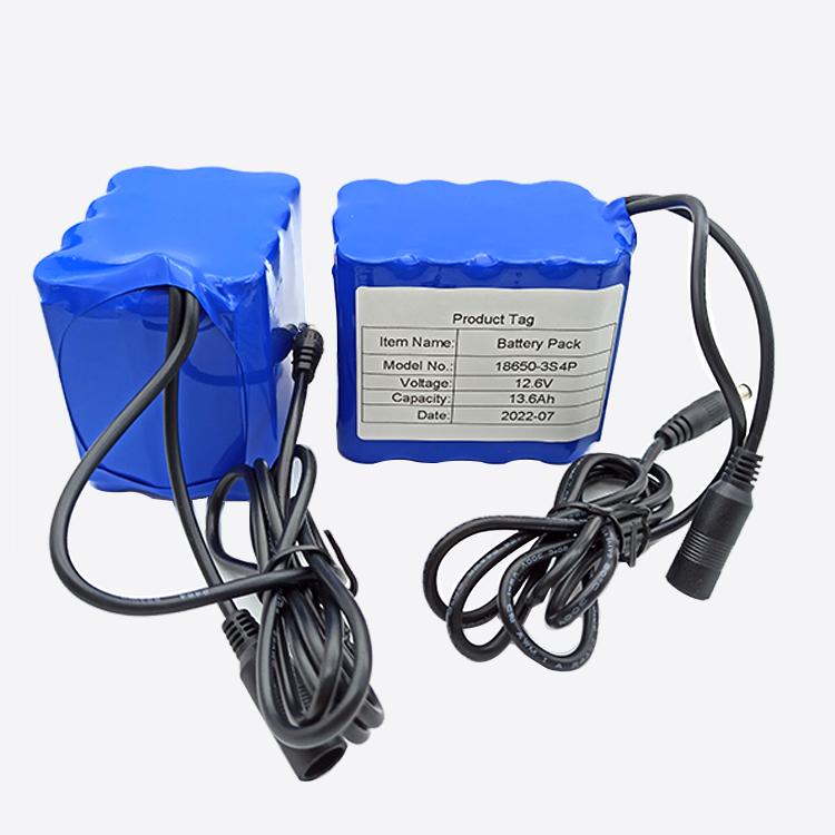 ICR18650-3S4P lithium battery pack 12.6V 13.6Ah rechargeable lithium battery 5