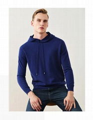 Men's hooded cashmere sweate	