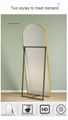 Arched aluminum frame full body mirror