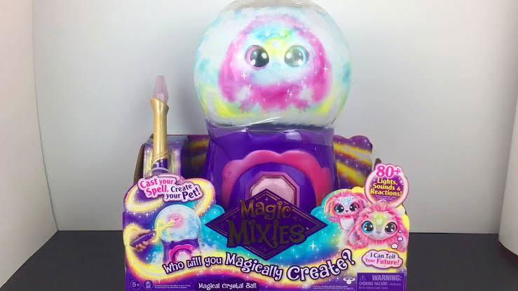 Magic Mixies Magical Misting Crystal Ball with Interactive 8 inch Pink Plush Toy