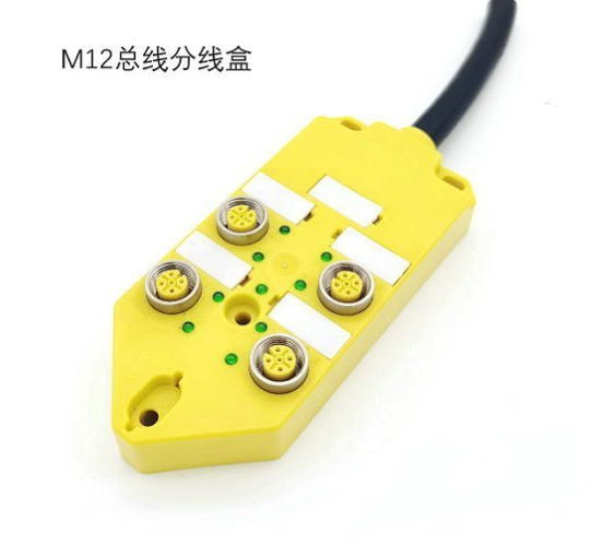 焊线插座 M12-4针边长20孔距13四方法兰 3