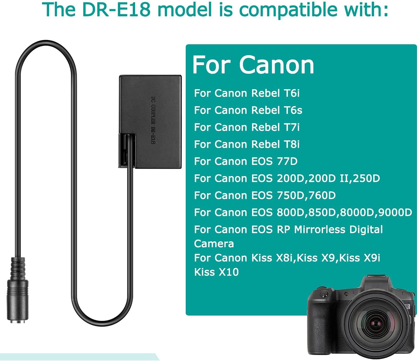 DR-E18 USB Adapter Supply DR-E18 DC Coupler Charger Kit 5