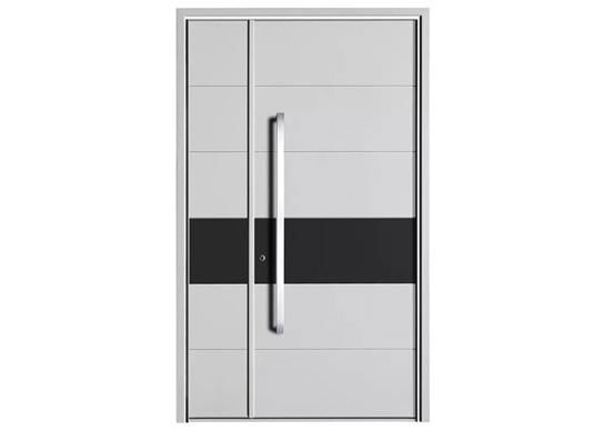 Black Aluminum Alloy Hotel Pivot Main Door Design