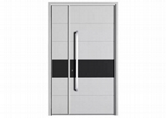 Black Aluminum Alloy Hotel Pivot Main Door Design