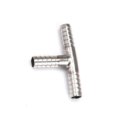 stainless steel Barb hose tee pipe fitting 3 Way T Fitting Thread Gas Fuel Water 2