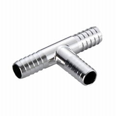 stainless steel Barb hose tee pipe fitting 3 Way T Fitting Thread Gas Fuel Water