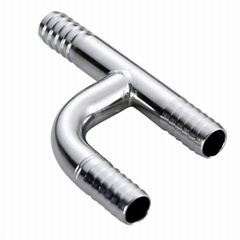 stainless steel manifold barbed tee beer dispenser tube