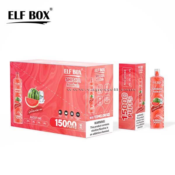 Elf Box Shisha Hookah 15000 Puffs mesh coil 0%2%3%5% nicotine disposable vape