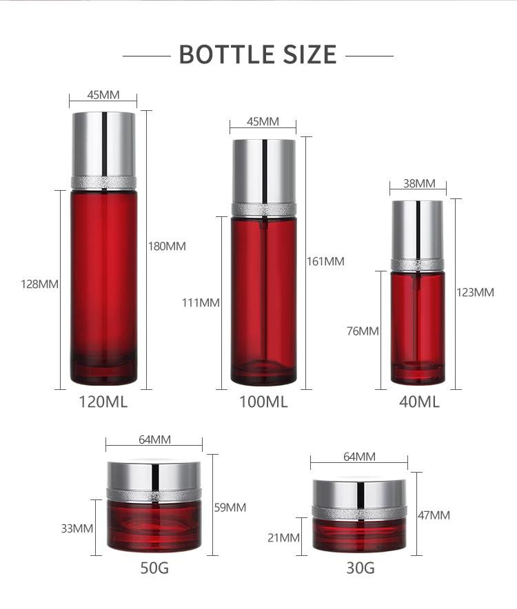 30g round cream bottle 40ml thick base cosmetics lotion glass bottle 120ml full  3