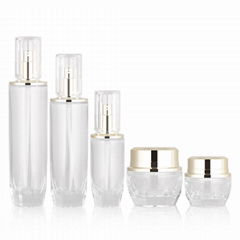 50g octagonal thick cream bottle 40ml square cap cosmetics foundation make-up gl