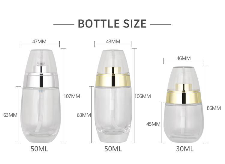 30ml egg shaped liquid foundation bottle spot cosmetics glass bottle packaging m 2