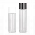 100 ml round toner bottle spot full cover transparent flat shoulder glass bottle 1