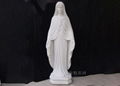 Statue of the Virgin Mary Life Size White Sculpture Marble 1