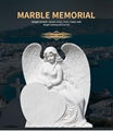 Classic White Marble Cherub and Tombstone 1