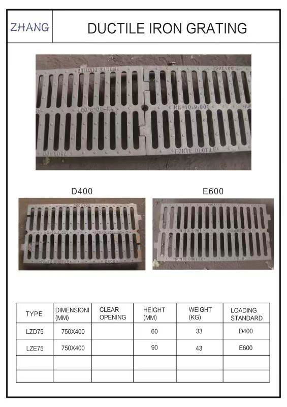 Ductile iron Grating D400&E600 2