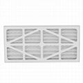 Pleated air filter with metal mesh grille 1