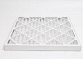 Pleated air filter with metal mesh grille 2