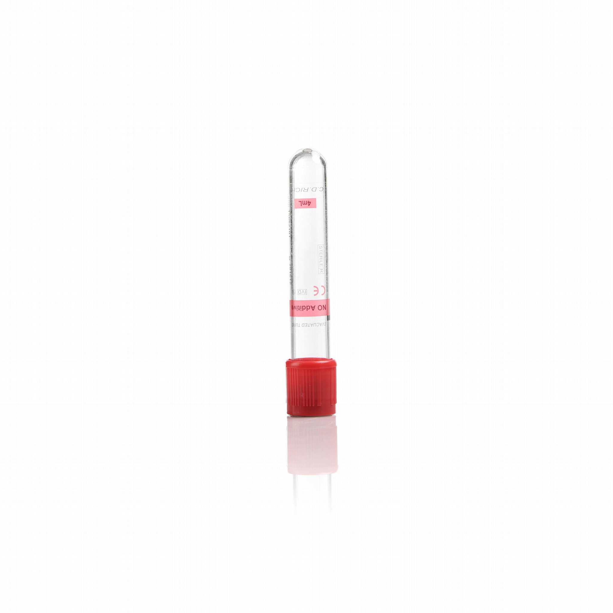 No Additive Plain Tubes Evacuated Blood Collection Sreum Tube, Test