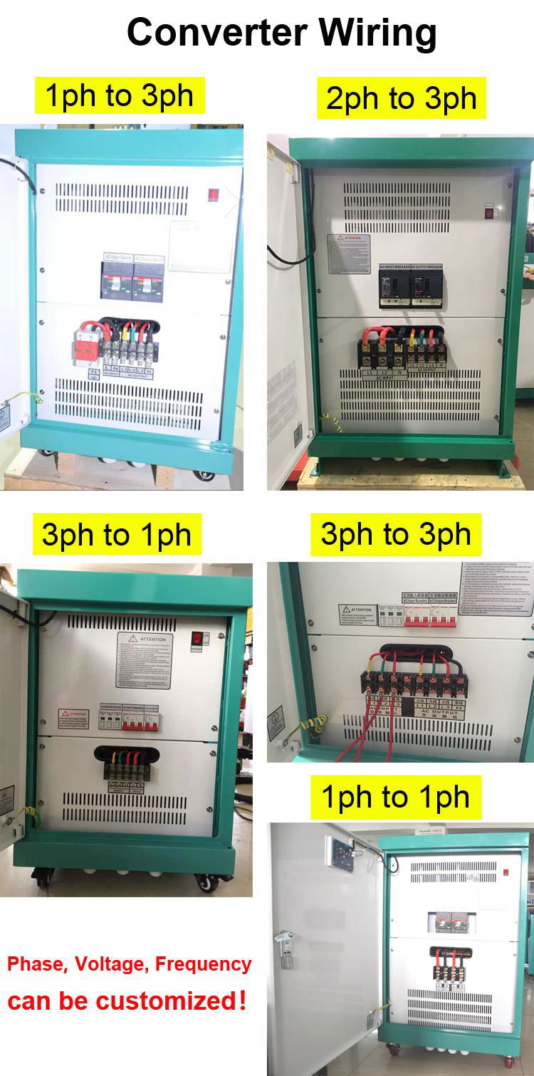 110/220V 60Hz 2 phase to 380V 50hz 3 phase converter 5