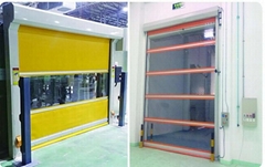 PVC Fully transparent fast rolling door 