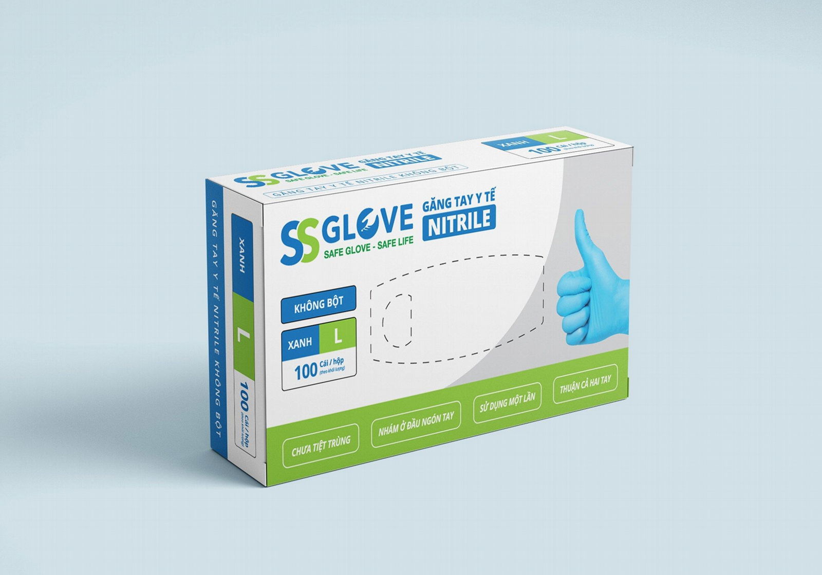 SSG Disposable All-purposed Gloves, 100% Nitrile, No Powder-Made in Vietnam 3