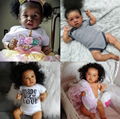 55cm dark black Reborn doll