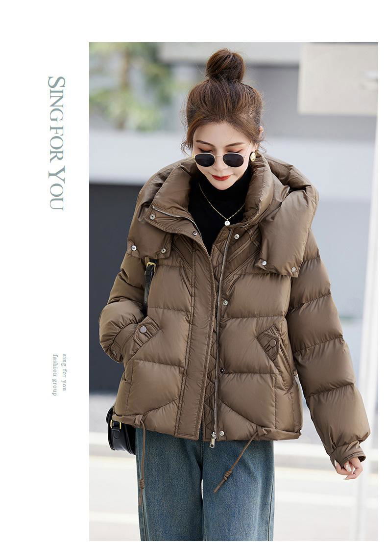 羽絨服女冬季2023新款小個子高端洋氣時尚設計感加厚連帽外套