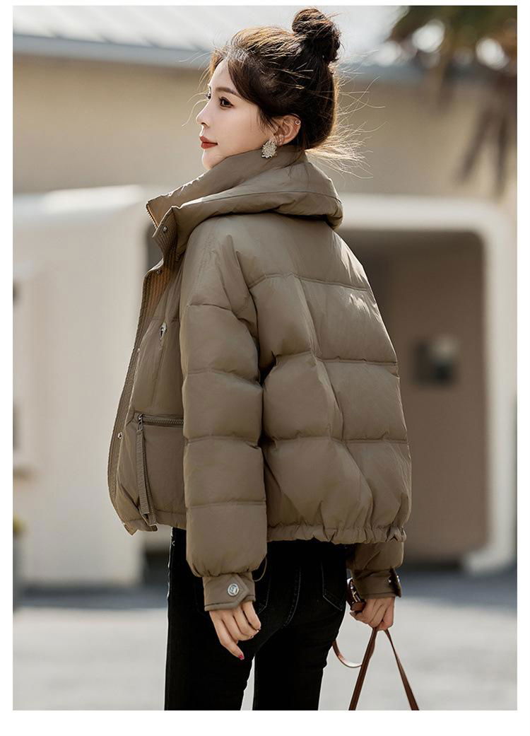 2023冬季新款雙層領羽絨服女短款加厚高端小個子高級感白鴨絨外套