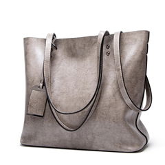 Large vegan leather tote bag