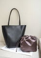 Simple design genuine leather tote bag 4