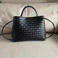 Genuine leather woven bag