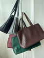 Female large woven tote bag