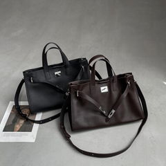 Female genuine leather briefcase