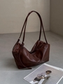 Female calfskin pillow bag shoulder bag