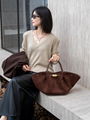 Female fashion design nubuck leather handbag