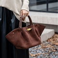 Female fashion design nubuck leather handbag 9