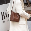 Soft cowhide bucket bag 8
