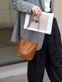 Soft cowhide bucket bag 12