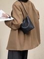 Soft cowhide bucket bag 14