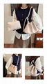 Female large capacity drawstring bucket bag