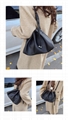 Female large capacity drawstring bucket bag 18