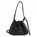 Female large capacity drawstring bucket bag 4